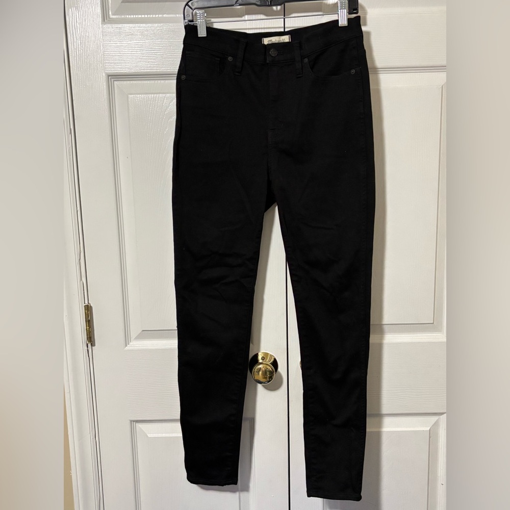 Madewell Tall 9" High-Rise Skinny Jeans in Black Sz 29